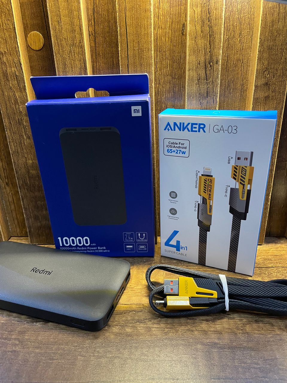 Power Bank Redmi 10000mha+ (Cable 4 in 1 / Airpods )